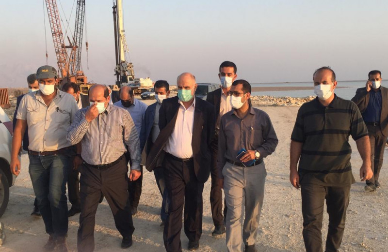 بازدید استاندار محترم استان بوشهر و هیئت همراه از پروژه احداث بزرگراه دیر - کنگان